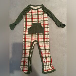 Kyte BABY long all in hunter plaid, 12-18 months.